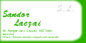 sandor laczai business card